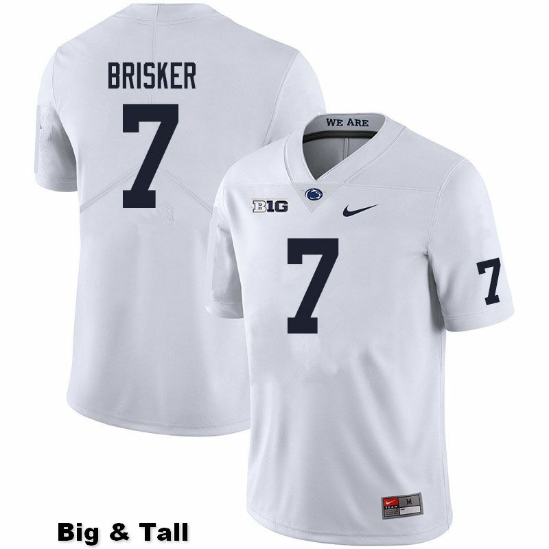 NCAA Nike Men's Penn State Nittany Lions Jaquan Brisker #7 College Football Authentic Big & Tall White Stitched Jersey FIA6298SO